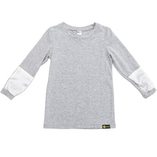 Load image into Gallery viewer, Base layer shirt with silk patches on the arm to protect your child when they rub their face
